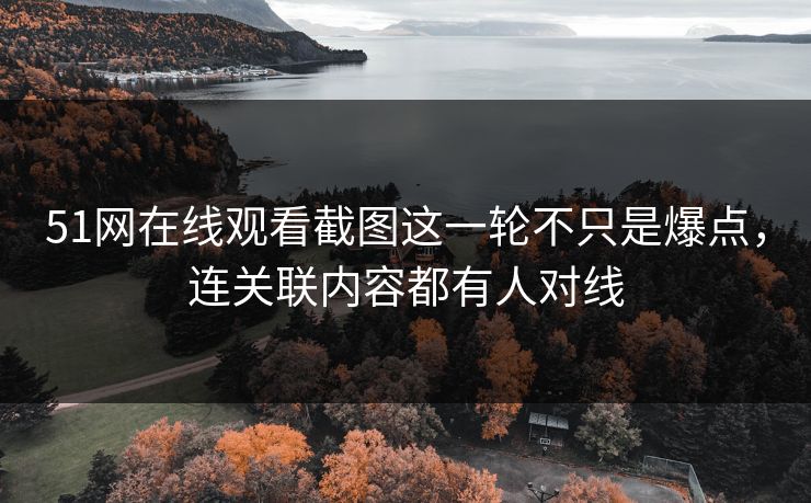 51网在线观看截图这一轮不只是爆点，连关联内容都有人对线